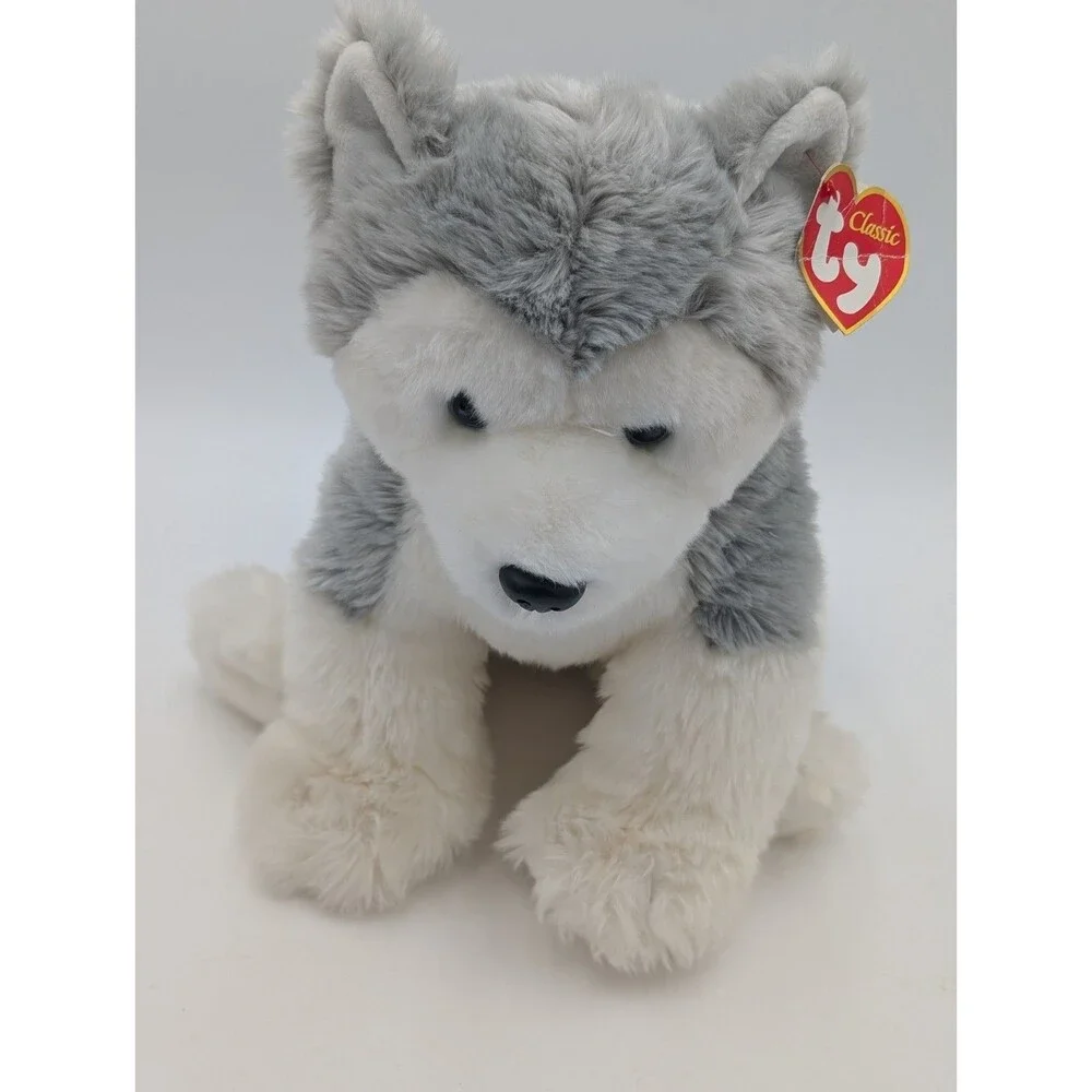 Ty Classic Kodi Husky Dog Plush Gray White Stuffed Animal 2004 w/ Hang Tag 13
